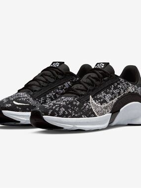 NWOT Nike SuperRep Go 3 Flyknit Next Nature Black White Sneakers Workout Shoes 8